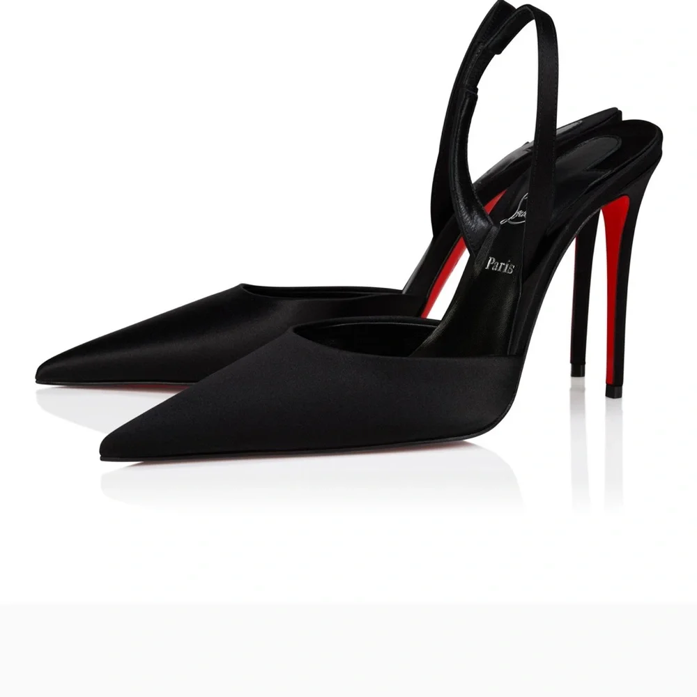Christian Louboutin Black Kate Max O Sling - Picture 2 of 6